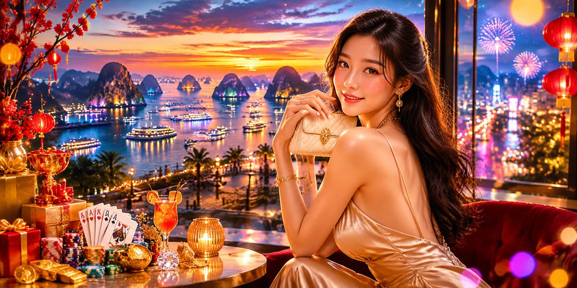 Người chơi tại Hạ Long thư giãn với trò chơi bài trực tuyến qua điện thoại bên bờ vịnh