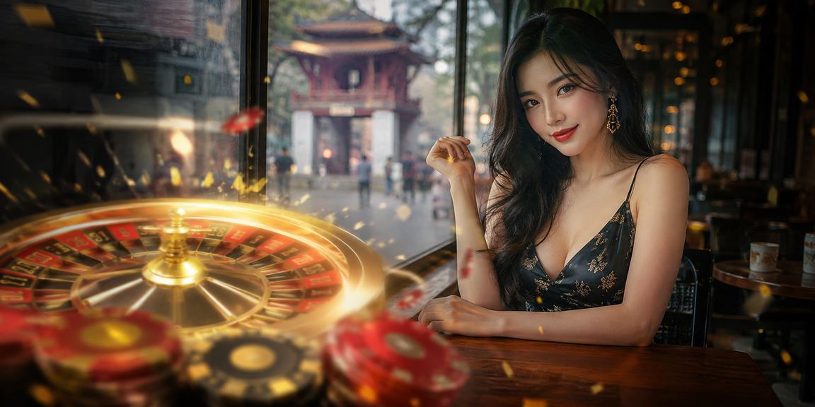 Người chơi Hà Nội theo dõi bàn Roulette trực tiếp trên điện thoại tại quán cà phê buổi tối